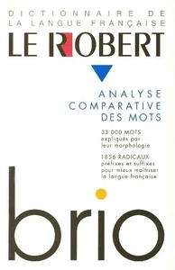 Le Robert Brio,  Analyse comparative des mots