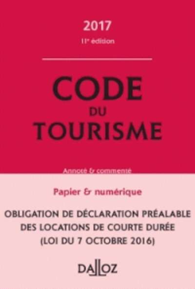 Code du tourisme 2017