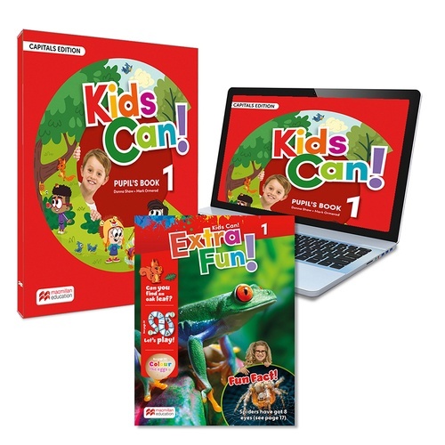 KIDS CAN! 1 Pupil's Book x{0026}amp; ExtraFun: libro del alumno versión MAYÚSCULA impreso y versión digital interactiv