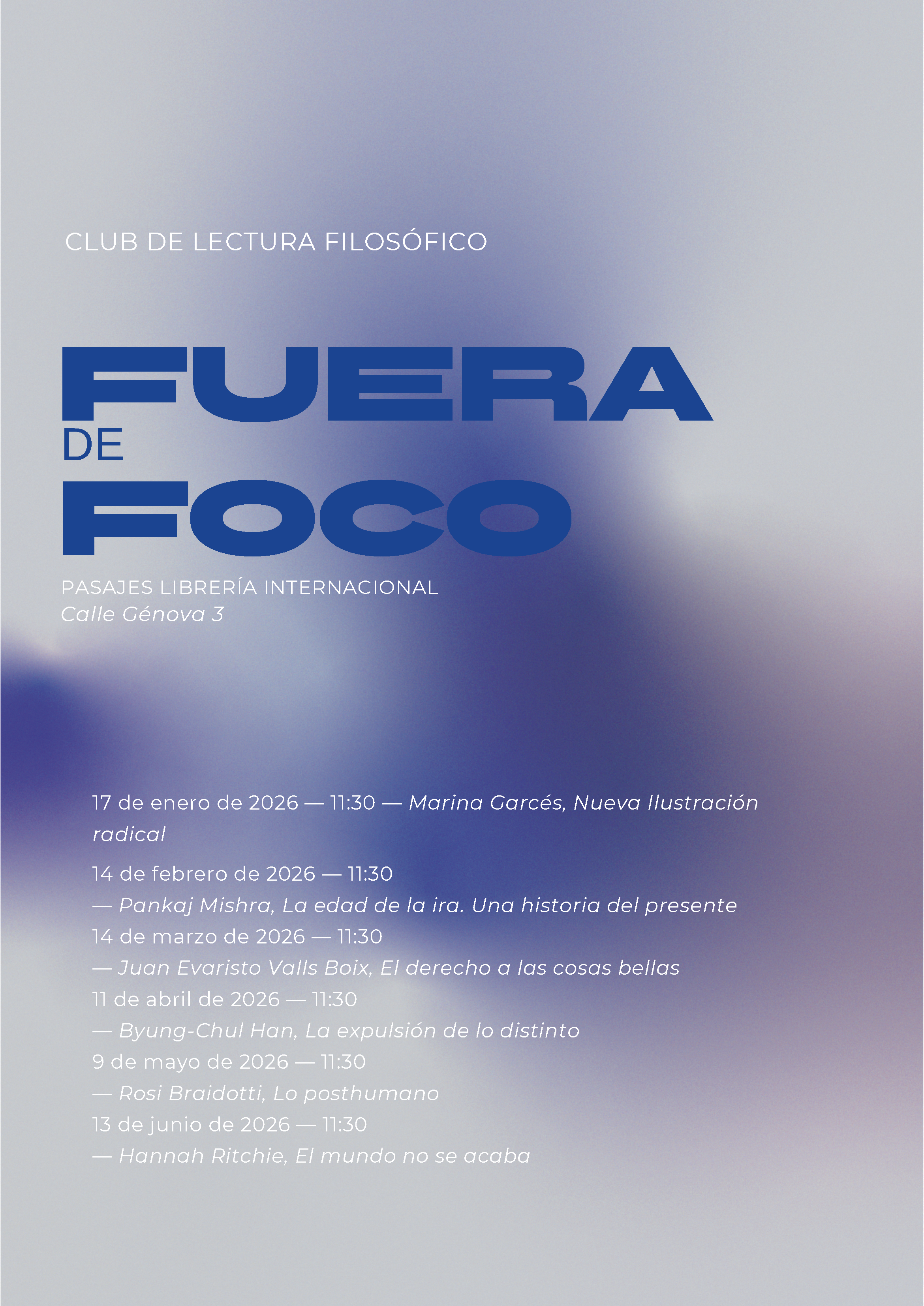 CLUB DE LECTURA - Fuera de foco Junio 2026
