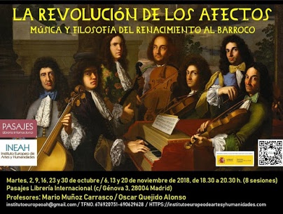 CURSO La revolución de los afectos: música y filosofía del Renacimiento al Barroco INEAH-Pasajes