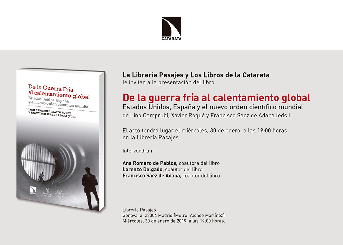 PRESENTACIÓN | DE LA GUERRA FRÍA AL CALENTAMIENTO GLOBAL, publicado por Libros de la Catarata, en Pasajes