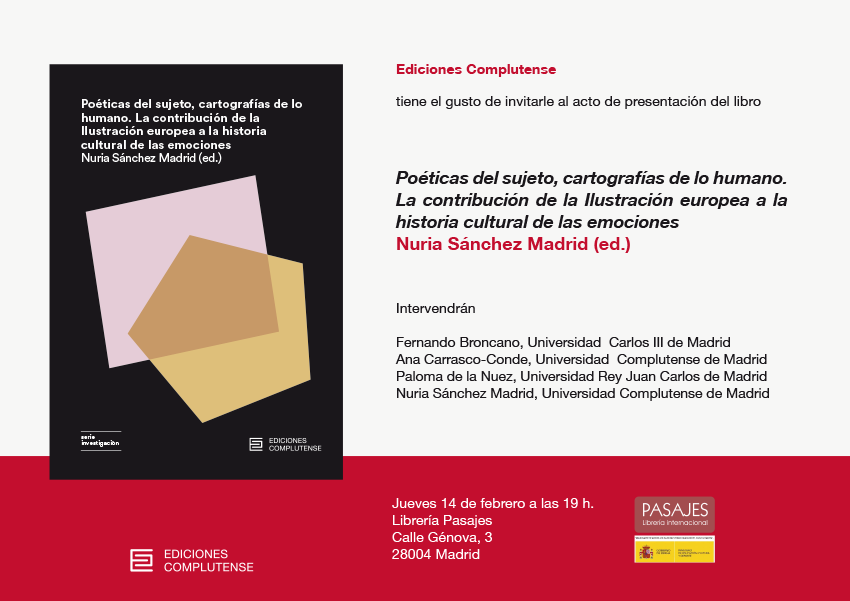 PRESENTACIÓN |  POÉTICAS DEL SUJETO, CARTOGRAFÍAS DE LO HUMANO, en Pasajes