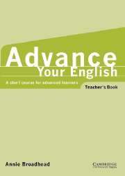 Advance Your English Teacher's Book
