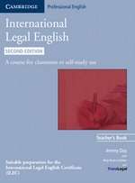 International Legal English (Second Edition) Teacher's Book
