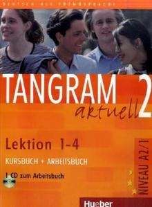 Tangram aktuell 2  A2/1 L1-4 Kb+Ab+Gloss+CD zum Arbeitsbuch