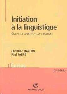 Initiation à la Linguistique