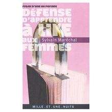 Défense d'apprendre à lire aux femmes