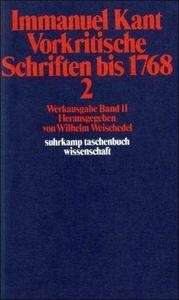 Vorkritische Schriften bis 1768