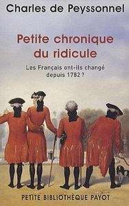 Petite chronique du ridicule - Les français ont-ils changé depuis 1792