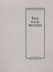 Essai sur les privilèges