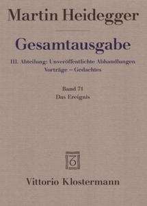 Gesamtausgabe Bd.71 Das Ereignis