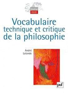 Vocabulaire technique et critique de la philosophie