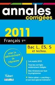 Français 1re 2011 Annales Corrigées