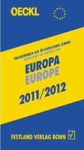 Taschenbuch des öffentlichen Lebens, Europa und öffentliche Zusammenschlüsse 2012