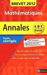 Annales Brevet mathématiques 3ème - 2012 (sujets corrigés)
