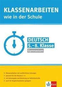 Klassenarbeiten wie in der Schule, Deutsch 5.-8. Klasse Gymnasium