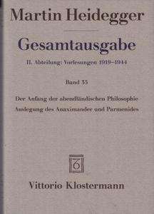 Martin Heidegger. Gesamtausgabe. Bd.35