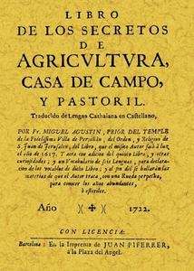 Libro de los secretos de la agricultura, casa de campo y pastoril