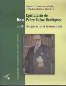 Epistolario de don Pedro Sainz Rodríguez