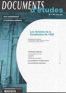 Les révisions de la Constitution de 1958