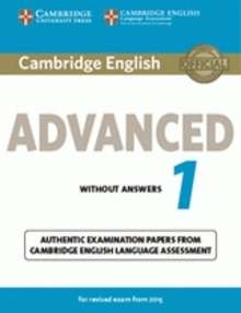 Cambridge English: Advanced (CAE) 1 (2015 Exam) Student's Book without Answers
