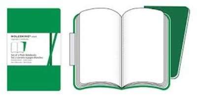 Moleskine volant -L- plain green notebook