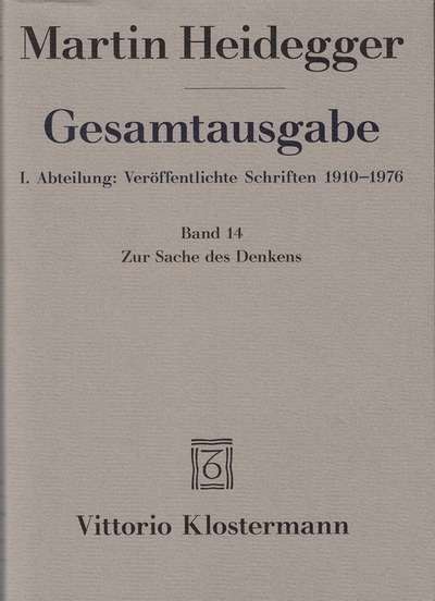 Zur Sache des Denkens (1962-1964)