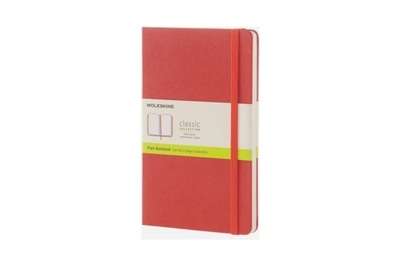 Moleskine Cuaderno clásico - L - Liso naranja coral