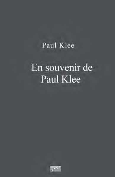 Ecrits Paul Klee