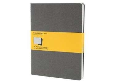 Moleskine Libreta Cahier TB Set de 3 - XL - Cuadriculado gris piedra