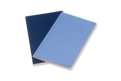 Moleskine Libreta Volant TB Set de 2 - P - Rayas azul polvo/azul real