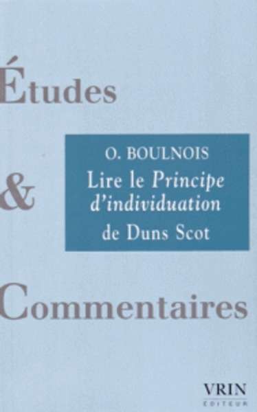 Lire le Principe d'individuation de Duns Scot