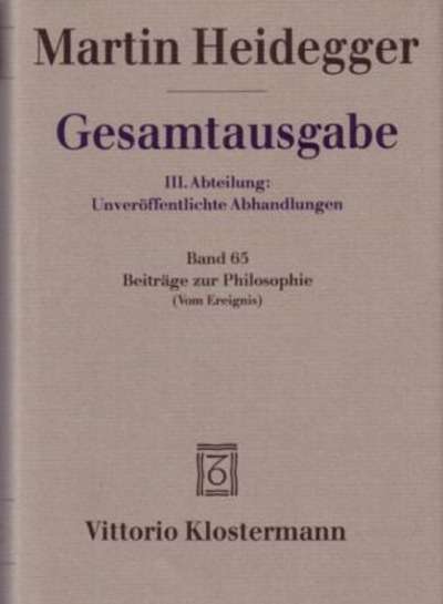 Beiträge zur Philosophie (Gesamtausgabe)