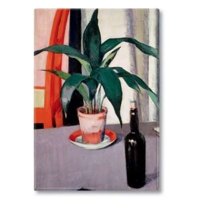 IMÁN F. C. B. Cadell - Aspidistra and Bottle on Table