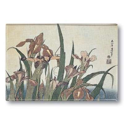 IMÁN K. Hokusai - Irises and Grasshopper