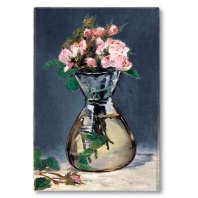 IMÁN E. Manet - Moss Roses in a vase