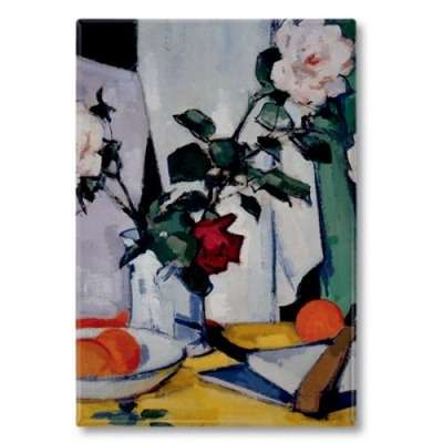 IMÁN S. J. Peploe - Roses (verso: Portrait of a Woman)