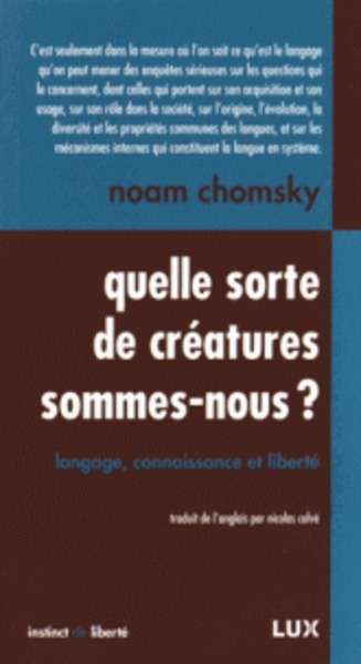 Quelle sorte de créature sommes-nous ?