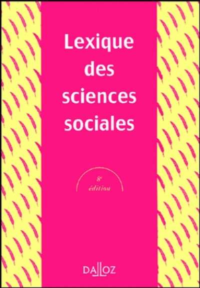 Lexique des sciences sociales