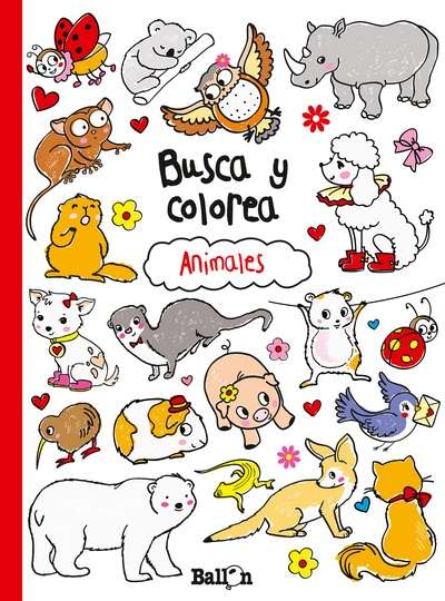 Busca y colorea. Animales