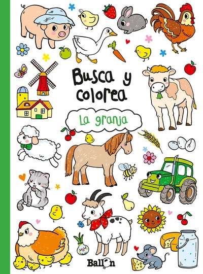 Busca y colorea. La granja