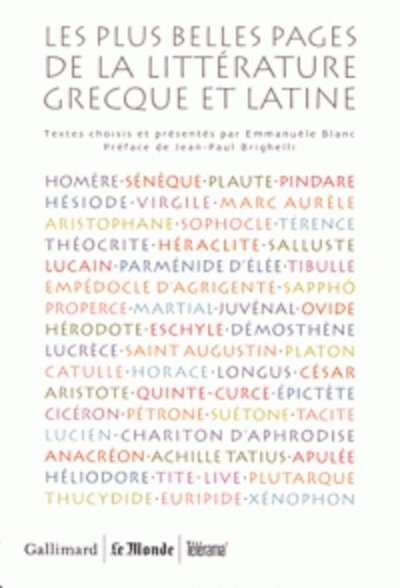 Les plus belles pages de la litterature grecque et latine (coffret 5v)