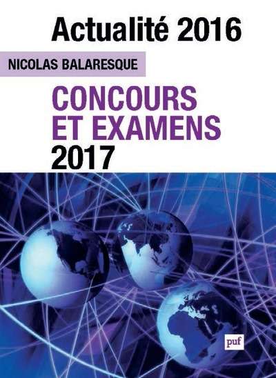 Actualité 2016 - Concours et examens 2017