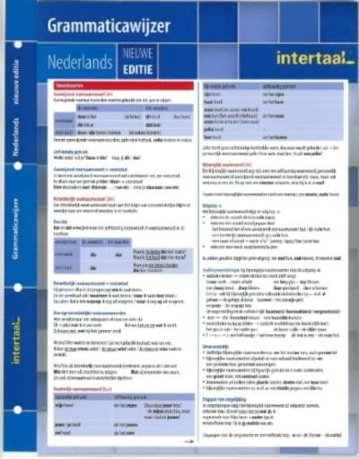 Grammaticawijzer Nederlands - nieuwe editie, Klappkarte