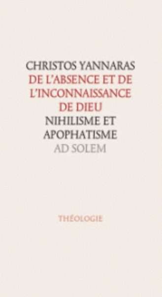 De l'absence et de l'inconnaissance de Dieu