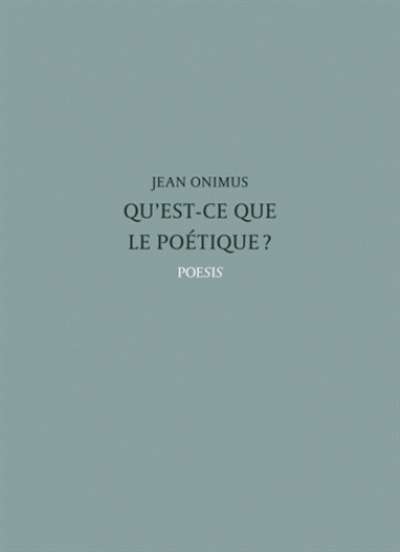 Qu'est-ce que la poétique ?
