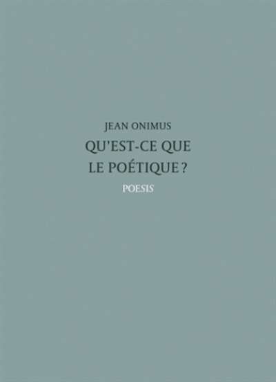 Qu'est-ce que la poétique ?