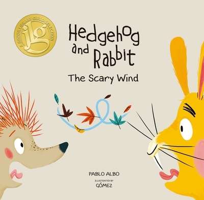 Hedgehog and rabbit. The scary wind