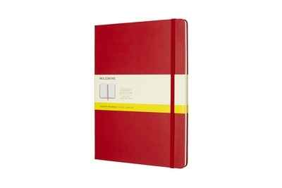 Moleskine Cuaderno clásico - XL - Cuadriculado rojo escarlata